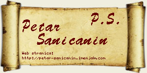 Petar Saničanin vizit kartica